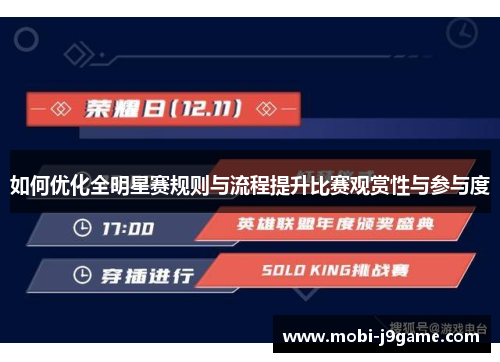 如何优化全明星赛规则与流程提升比赛观赏性与参与度